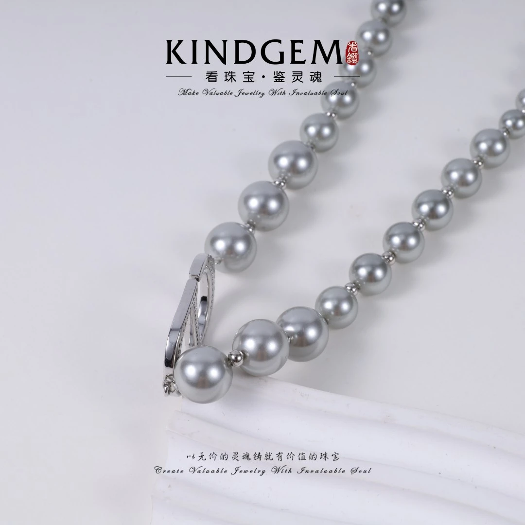 铜合金仿珍珠项链 KindGem 轻奢时尚高级珠珠项链（48cm）C-36144