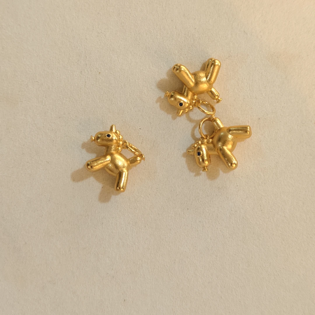 铜合金吊坠 X213沙合金气球小马吊坠0068