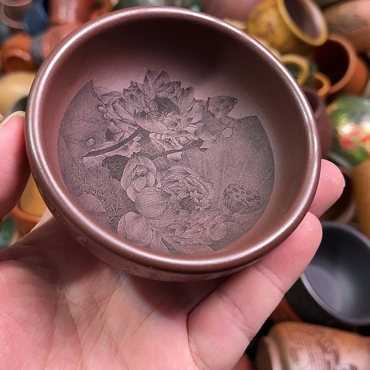 紫砂茶杯全手工紫砂主人杯