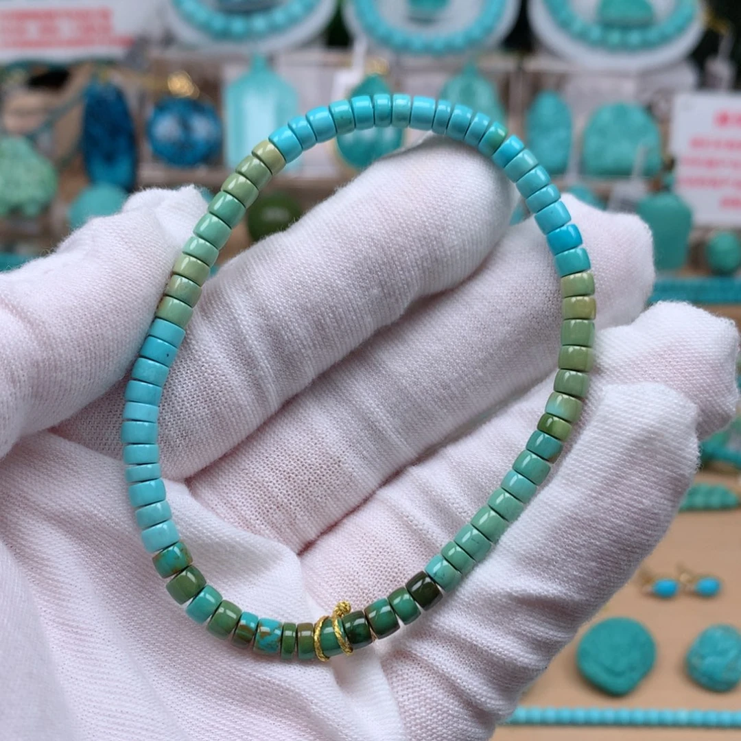 绿松石未镶嵌珠宝奇石4.5mm