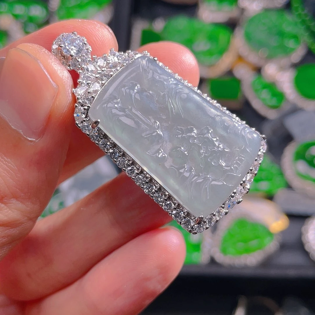 翡翠未镶嵌吊坠(不含链)