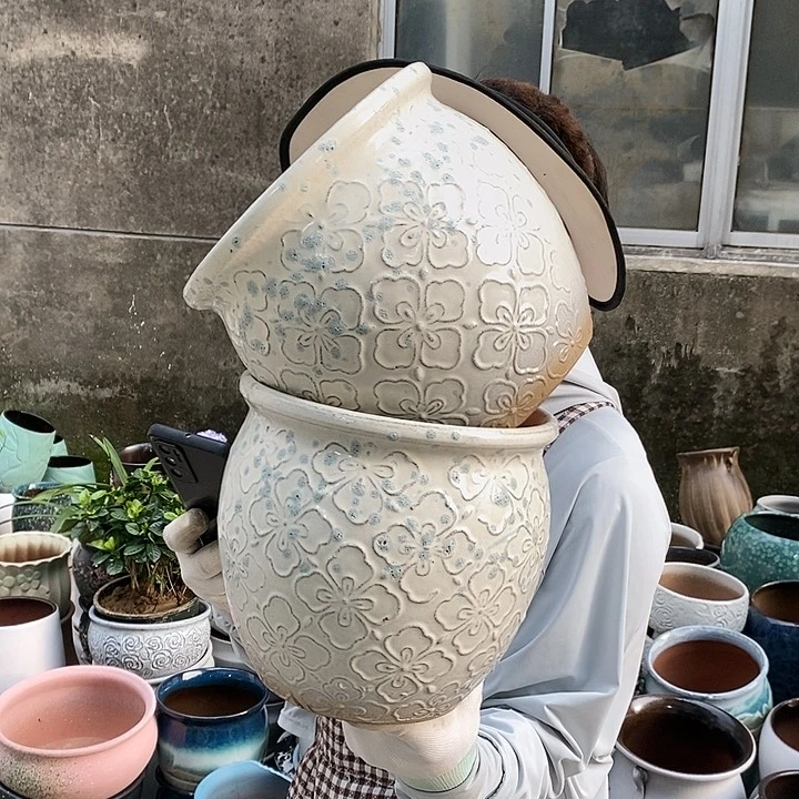 紫砂花盆正品口20高19
