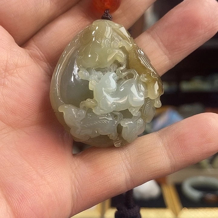 和田玉未镶嵌吊坠(不含链)