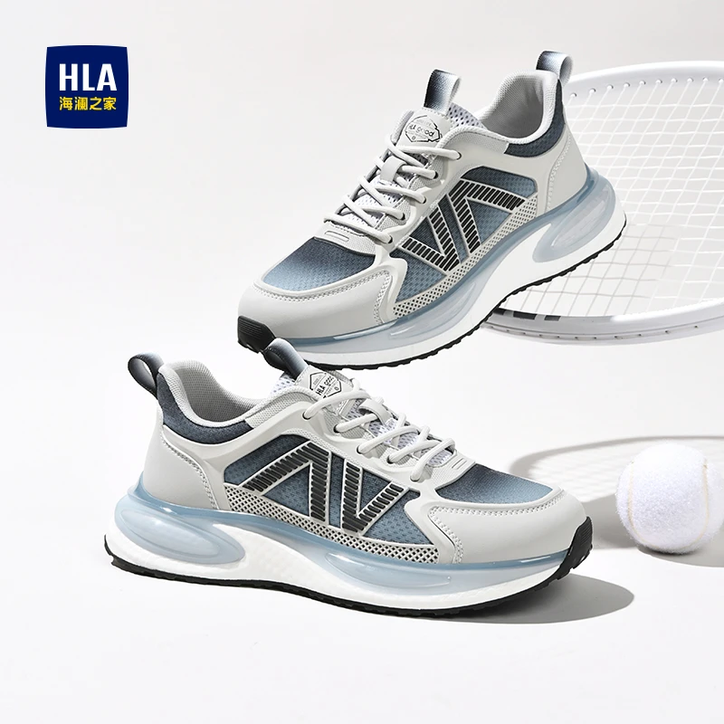 海澜之家男鞋2025新款冬季舒适透气休闲运动鞋男气垫减震厚底潮鞋