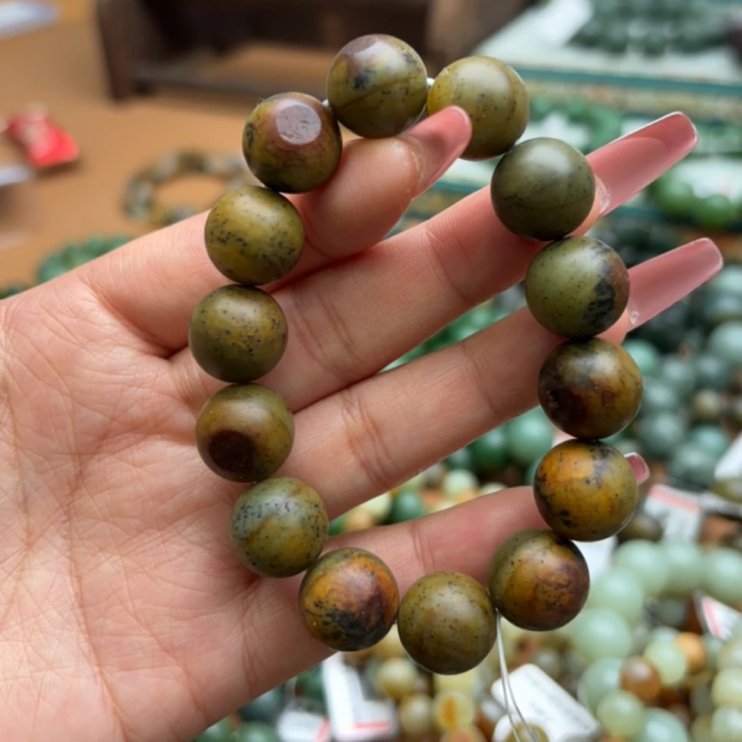 和田玉手串15d拍一发一