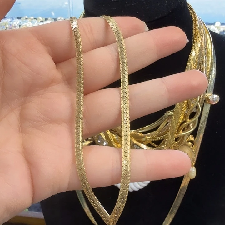 铜合金铜合金素金项链