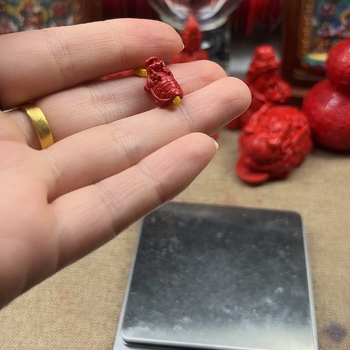 天然辰砂小龙龟啊