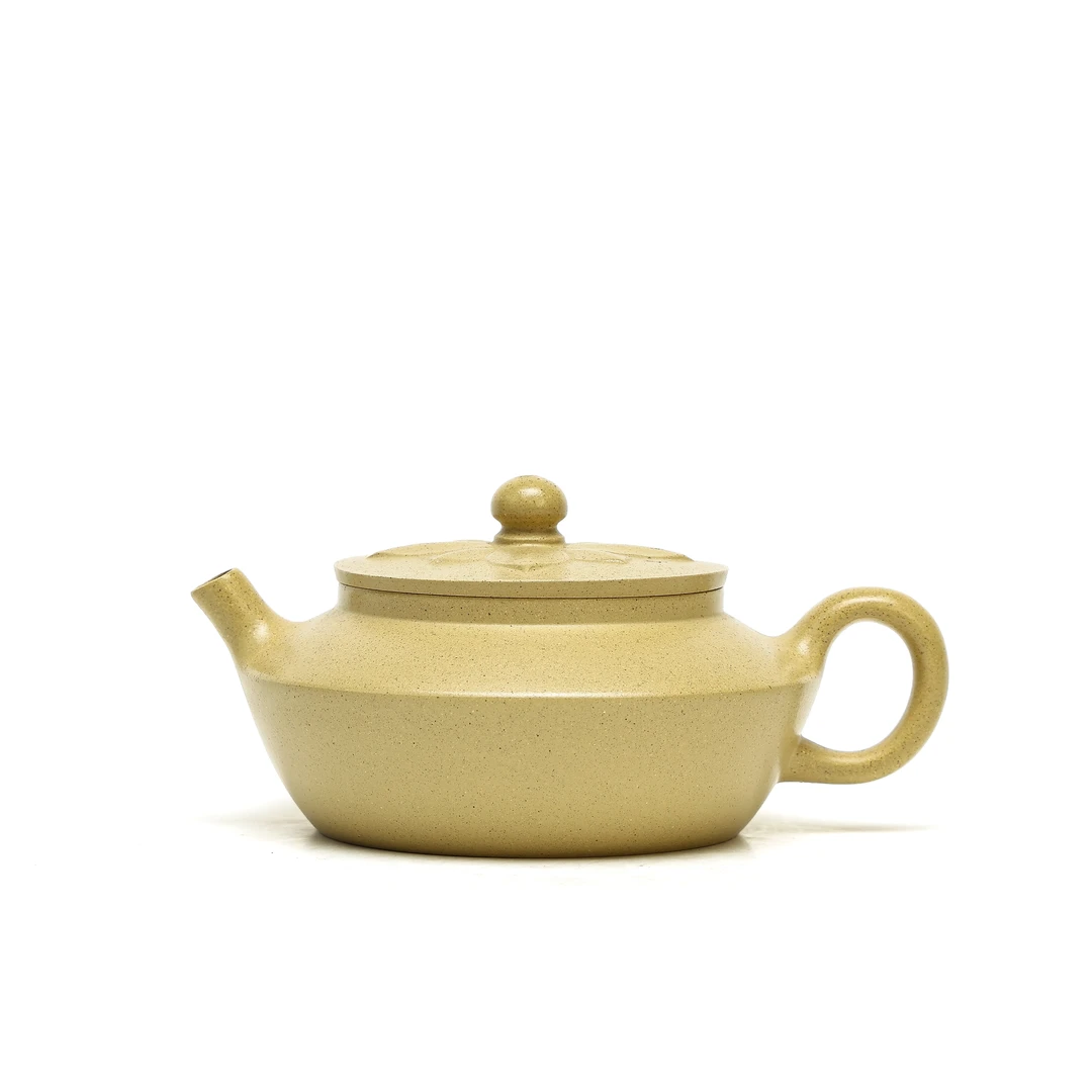 【汪汪甄选】菱花周盘 ·  本绿 · 160cc 家用手工紫砂壶 qht