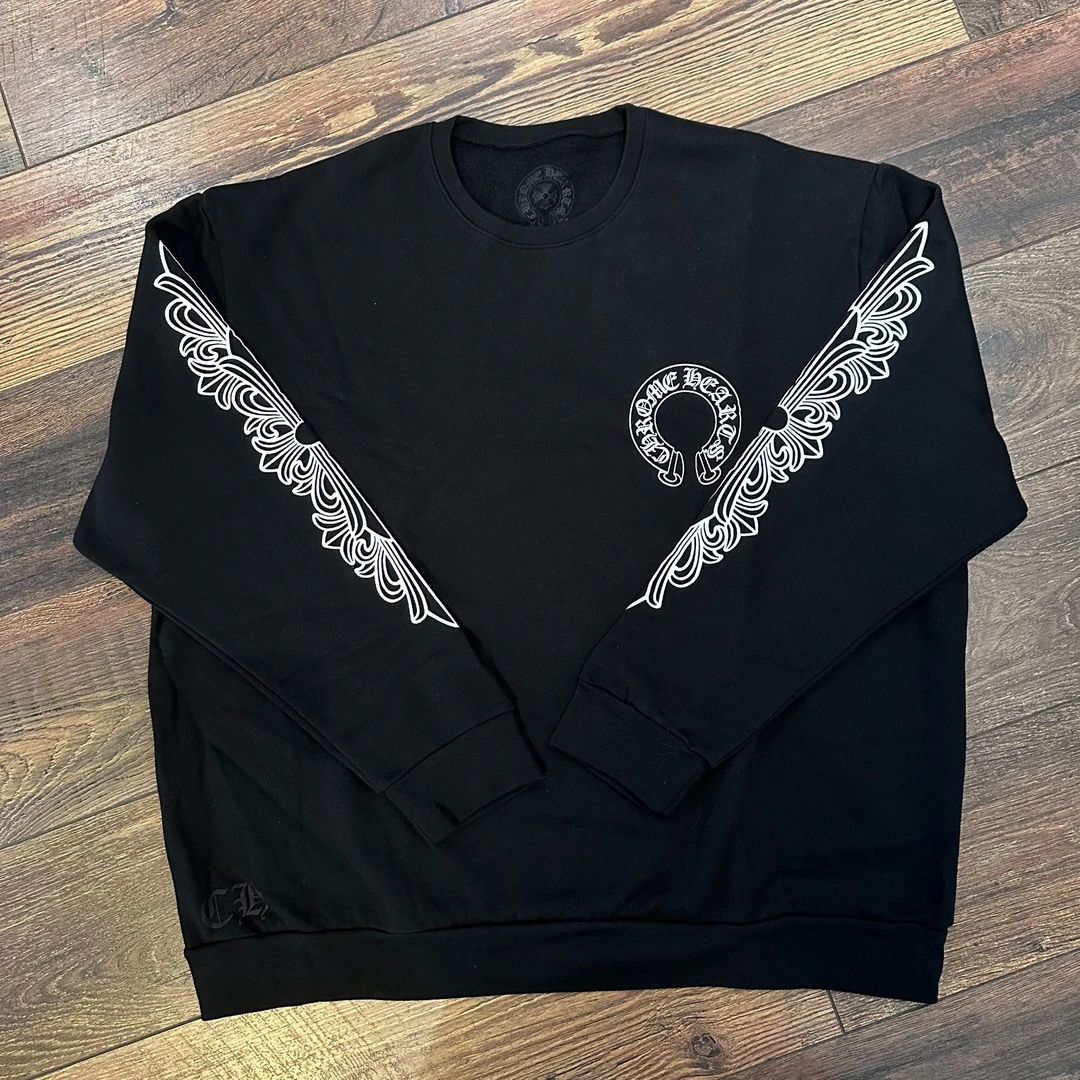 克罗心 Chrome hearts【正品】黑色马蹄标卫衣