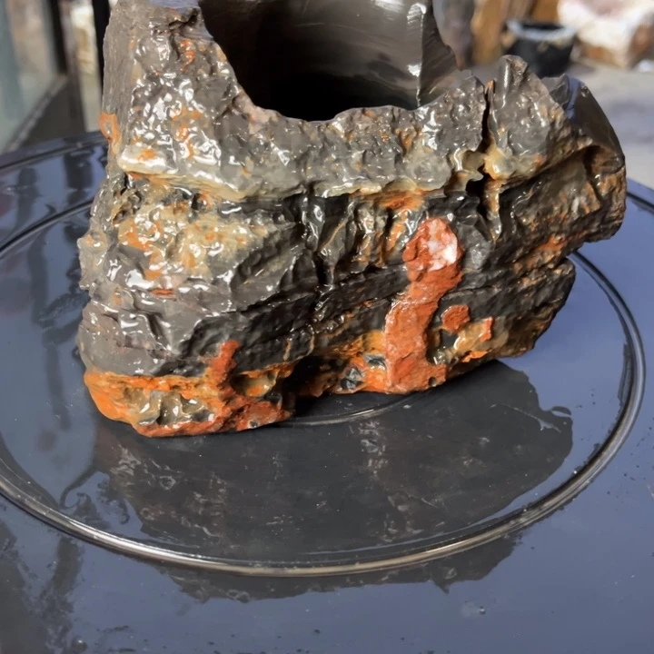 红陶萱*石头花盆