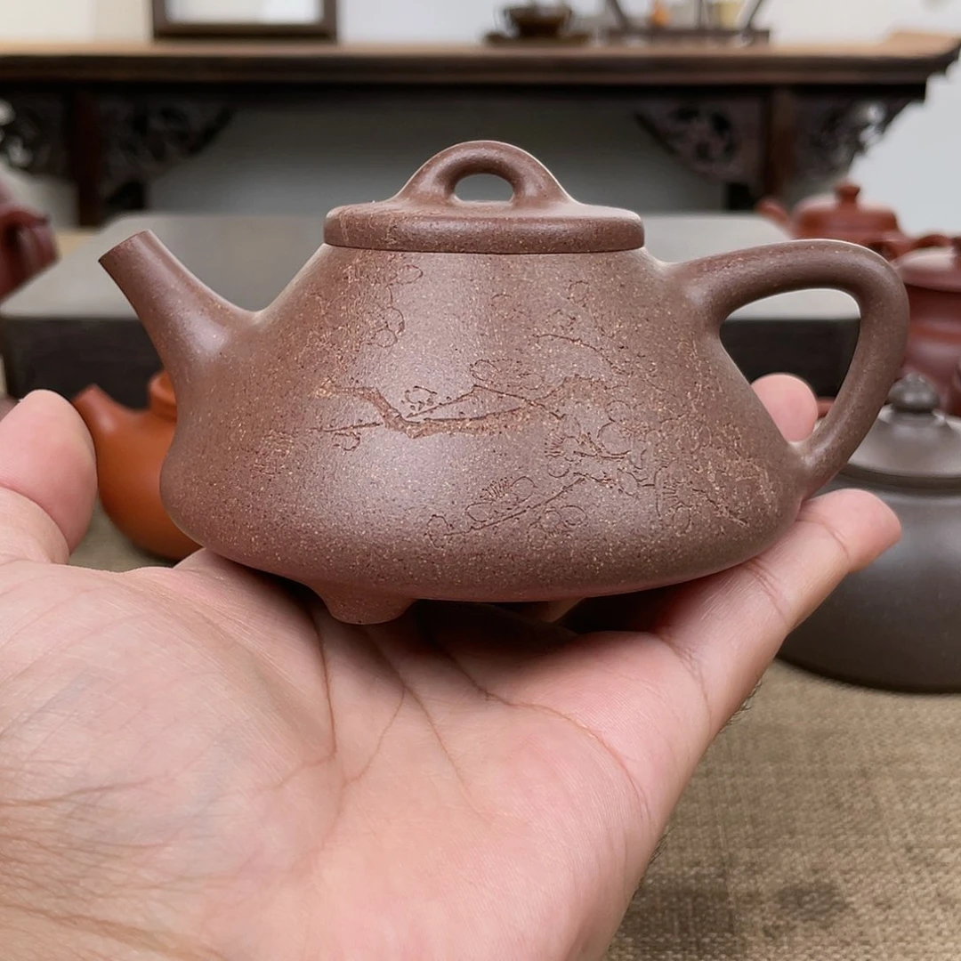茶壶紫砂子冶 220cc 原矿老宕口桃花泥
