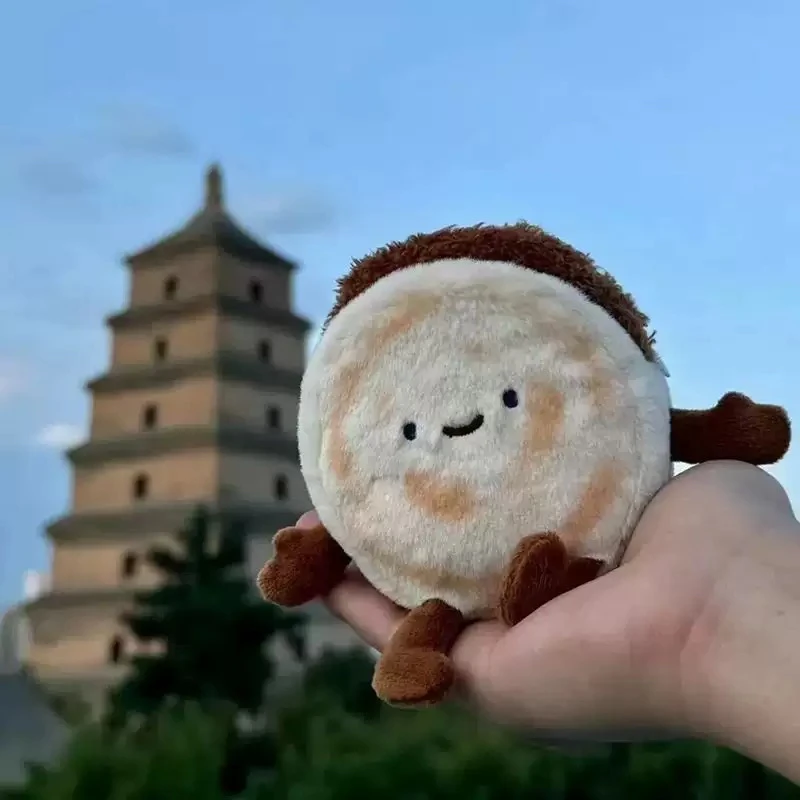 西安文创肉夹馍可爱毛绒玩偶挂件创意礼物