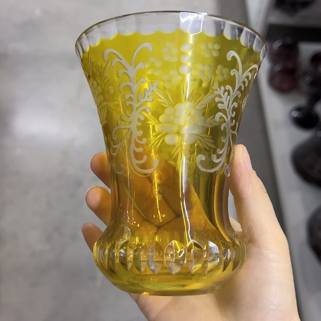 平底款水晶玻璃微瑕一个