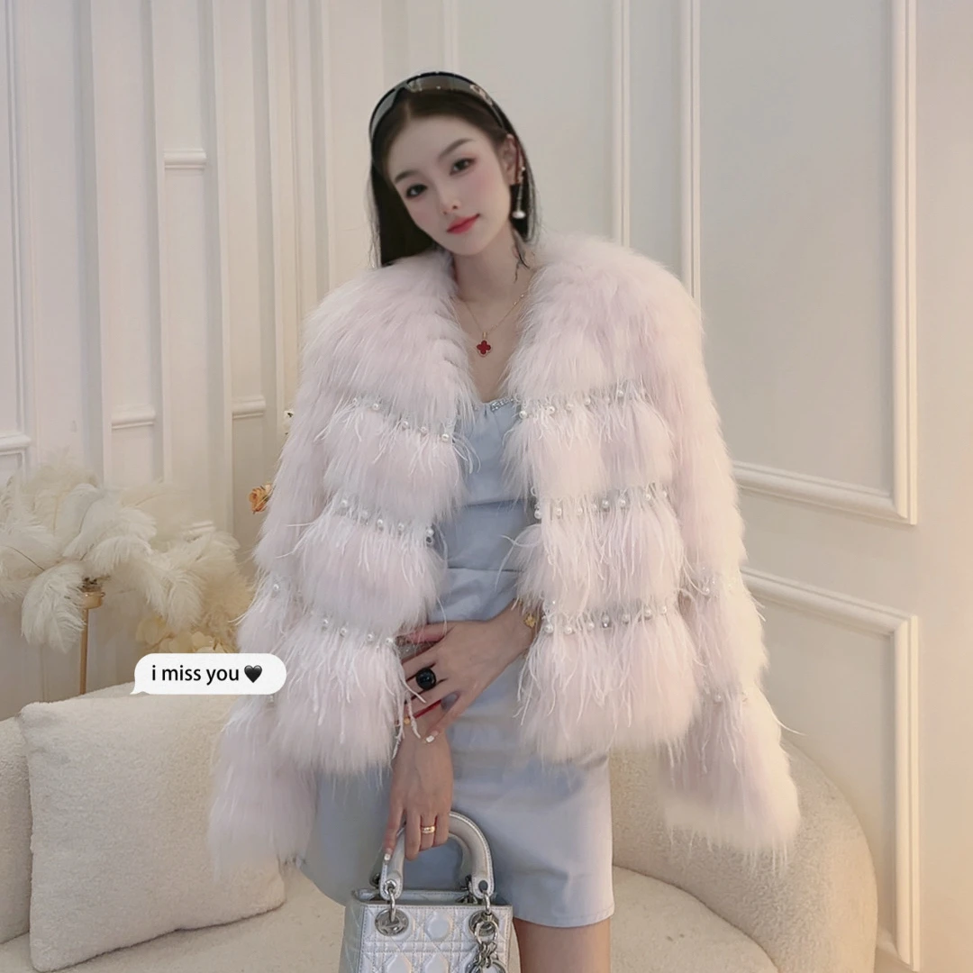 S/HGDF【女神降临】重工名媛气质貉子毛皮草外套短冬女