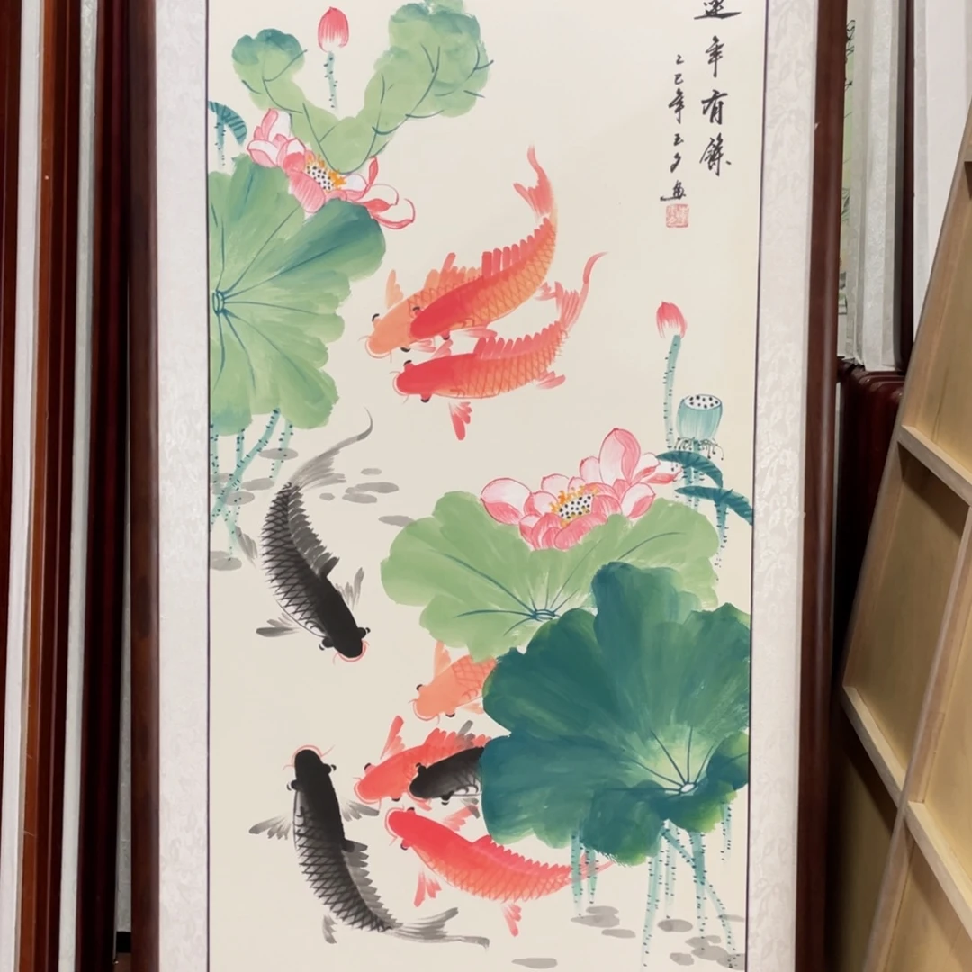 国画带框尺寸63*123厘米