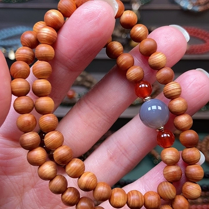 未镶嵌手串柏木0.6