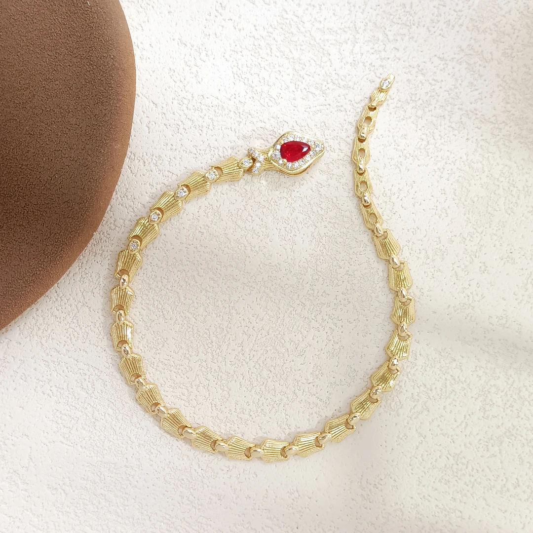 铜合金合成锆石手链 WXDC-000654 【火焰华章】 手链欧美优雅简约