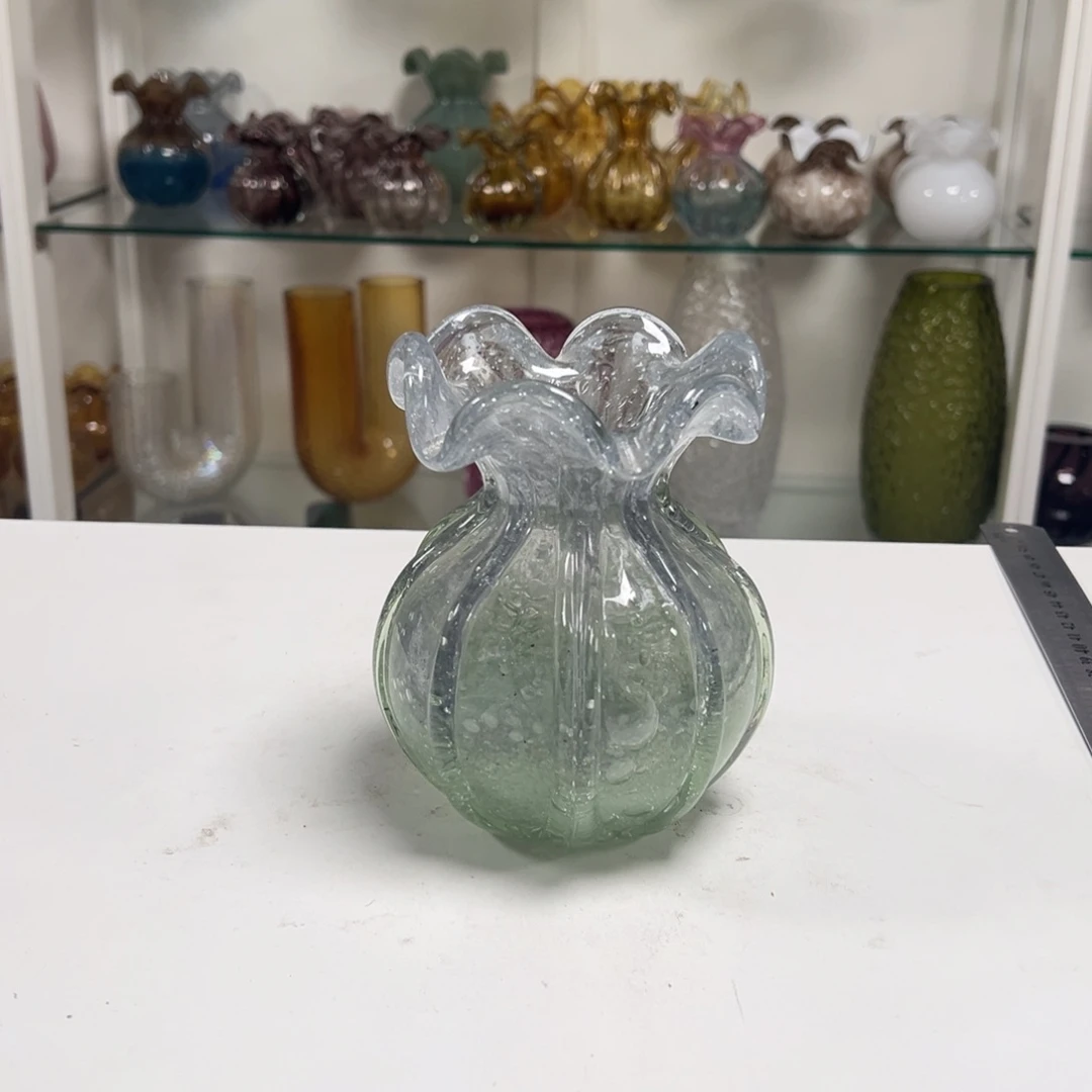 双色气泡钱袋子花瓶高度14微瑕