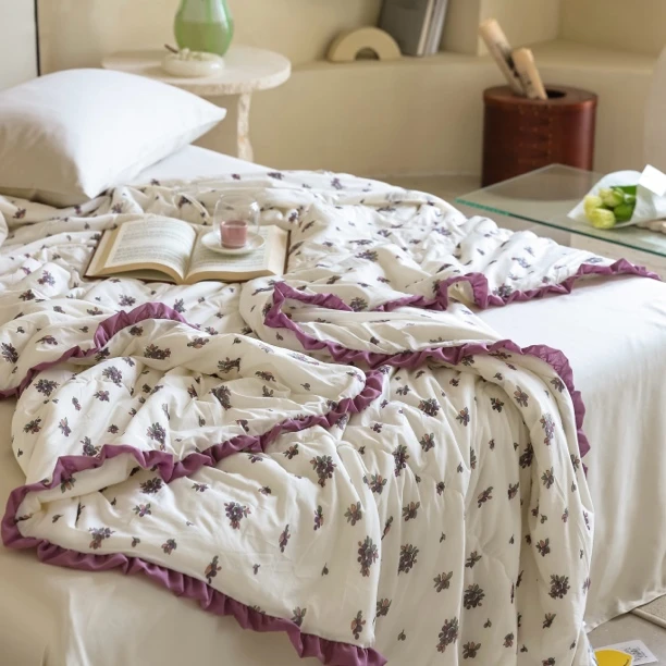 韩版凉感印花丝滑系列 200*230cm夏被！一城花开