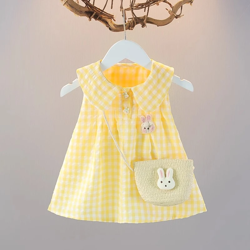 女童无袖连衣裙夏季洋气公主背心裙婴儿童装夏装甜美可爱女宝裙子