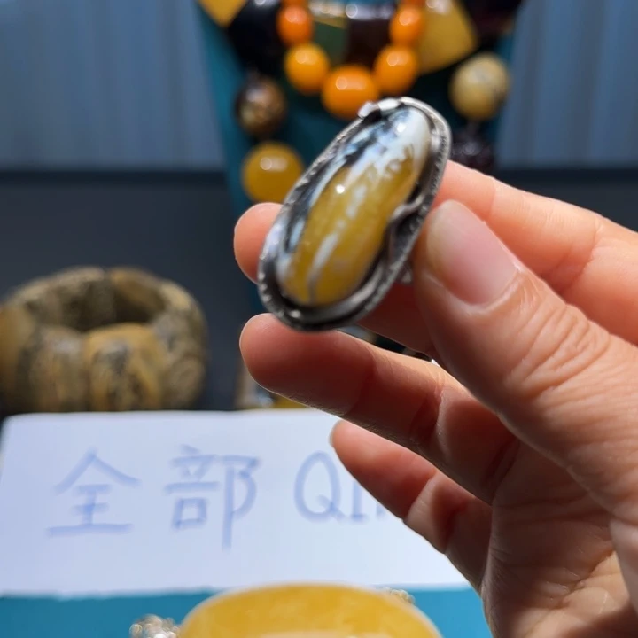 琥珀未镶嵌手链波兰设计款琥珀蜜蜡