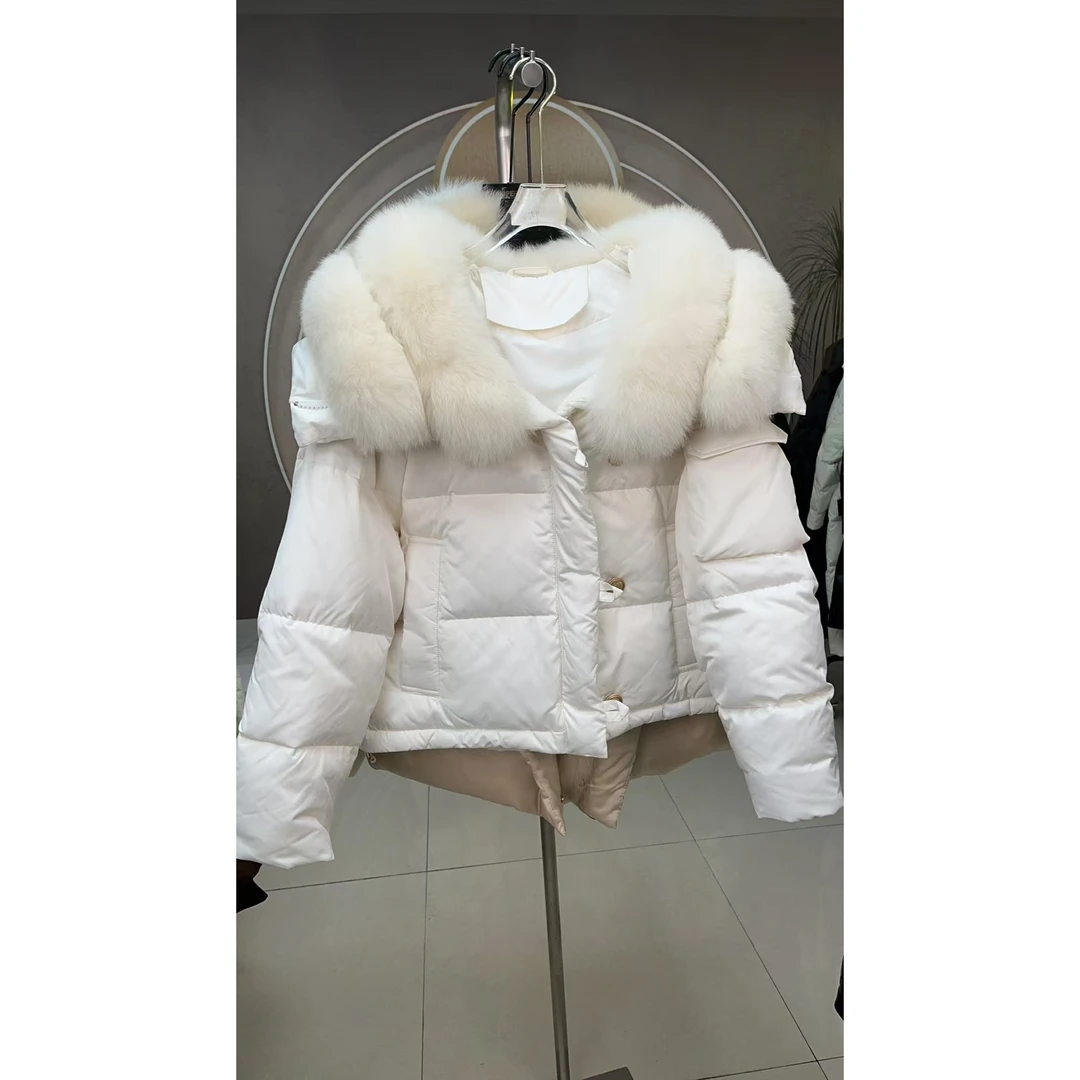 冬季90白鹅绒女装休闲百搭时尚外套短款加厚鹅绒服HN8026