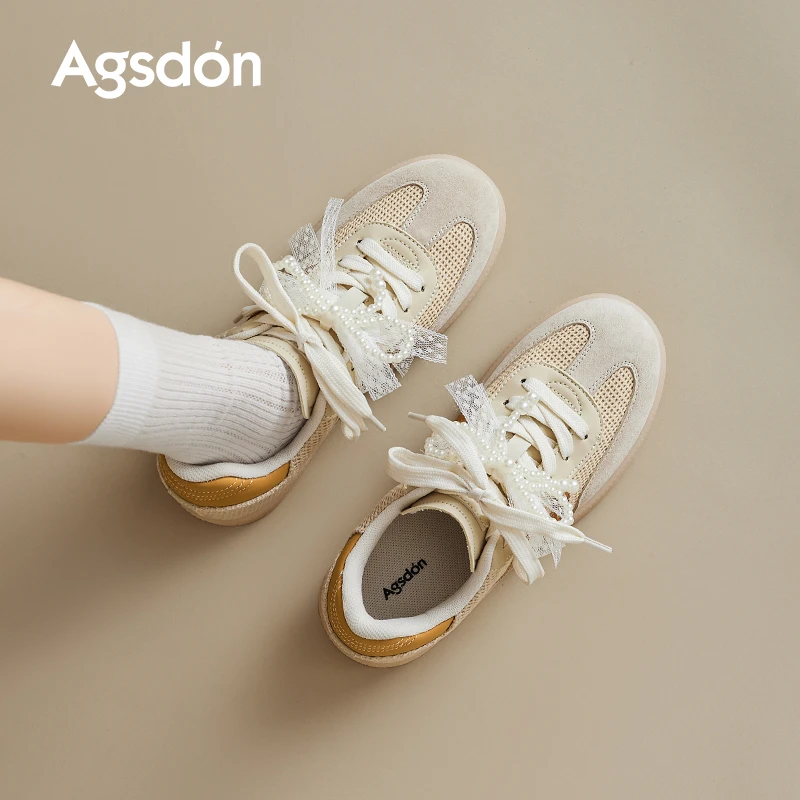 c奥古狮登德训鞋女2025新款夏薄款透气小白鞋经典休闲运动板鞋xx