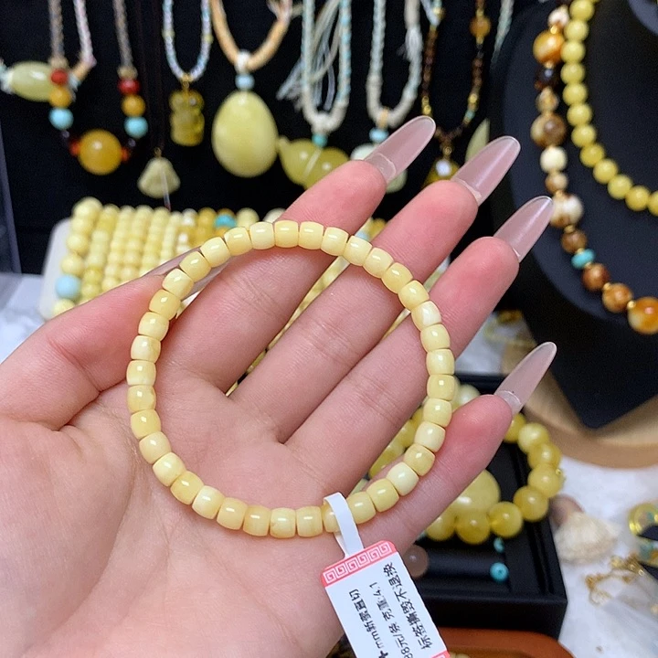 手链蜜蜡未镶嵌蜜蜡手串素圈