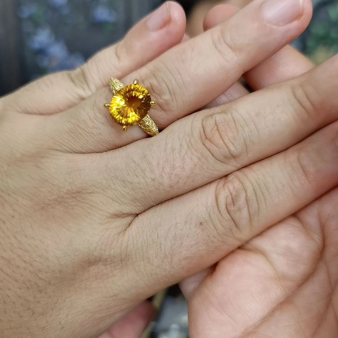 戒指银S925镶嵌水晶多样性发货