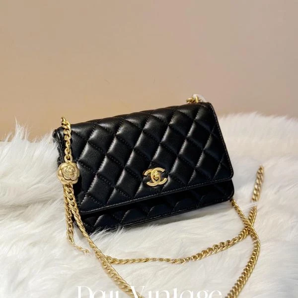 大吉中古/Chanel香奈儿23s山茶花woc斜挎包