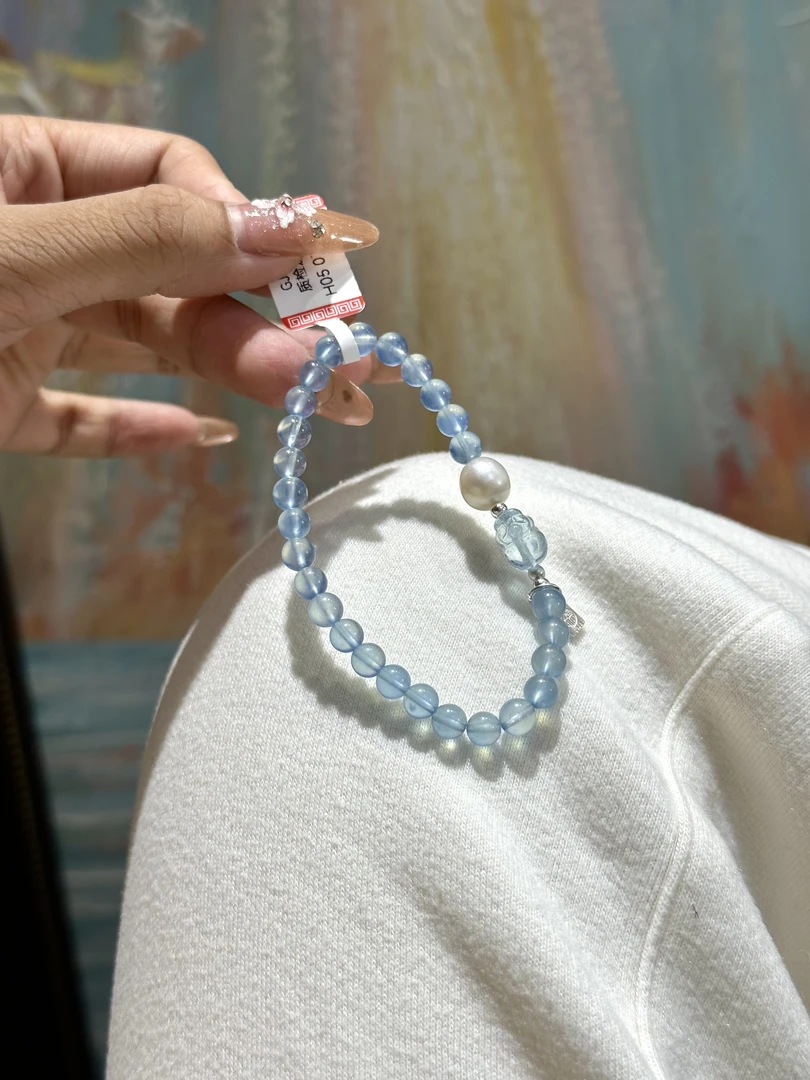 天然海蓝宝石手串 多样性发一 H05