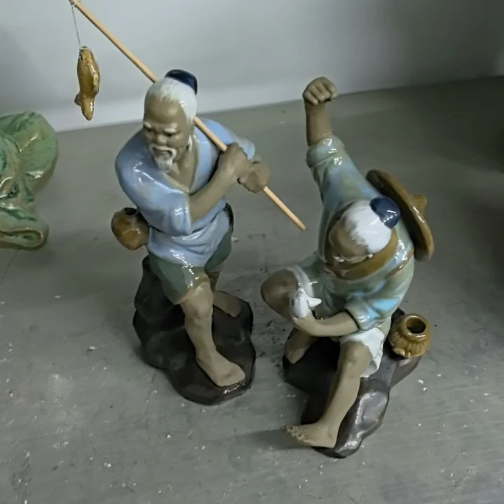 无铅玻璃y*重石湾公仔两个包邮