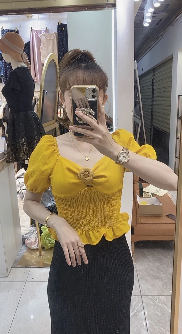 小霞家花朵修身上衣