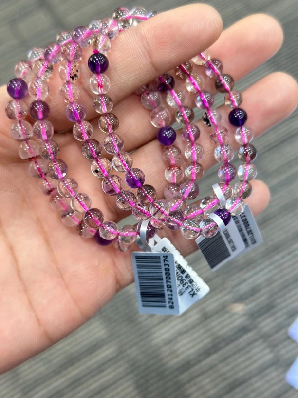 【书记甄选】天然超七单圈手链 多样性发一件 约6mm XL3390