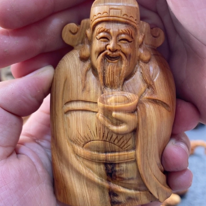 柏木（崖柏）太行崖柏根雕摆件财爷