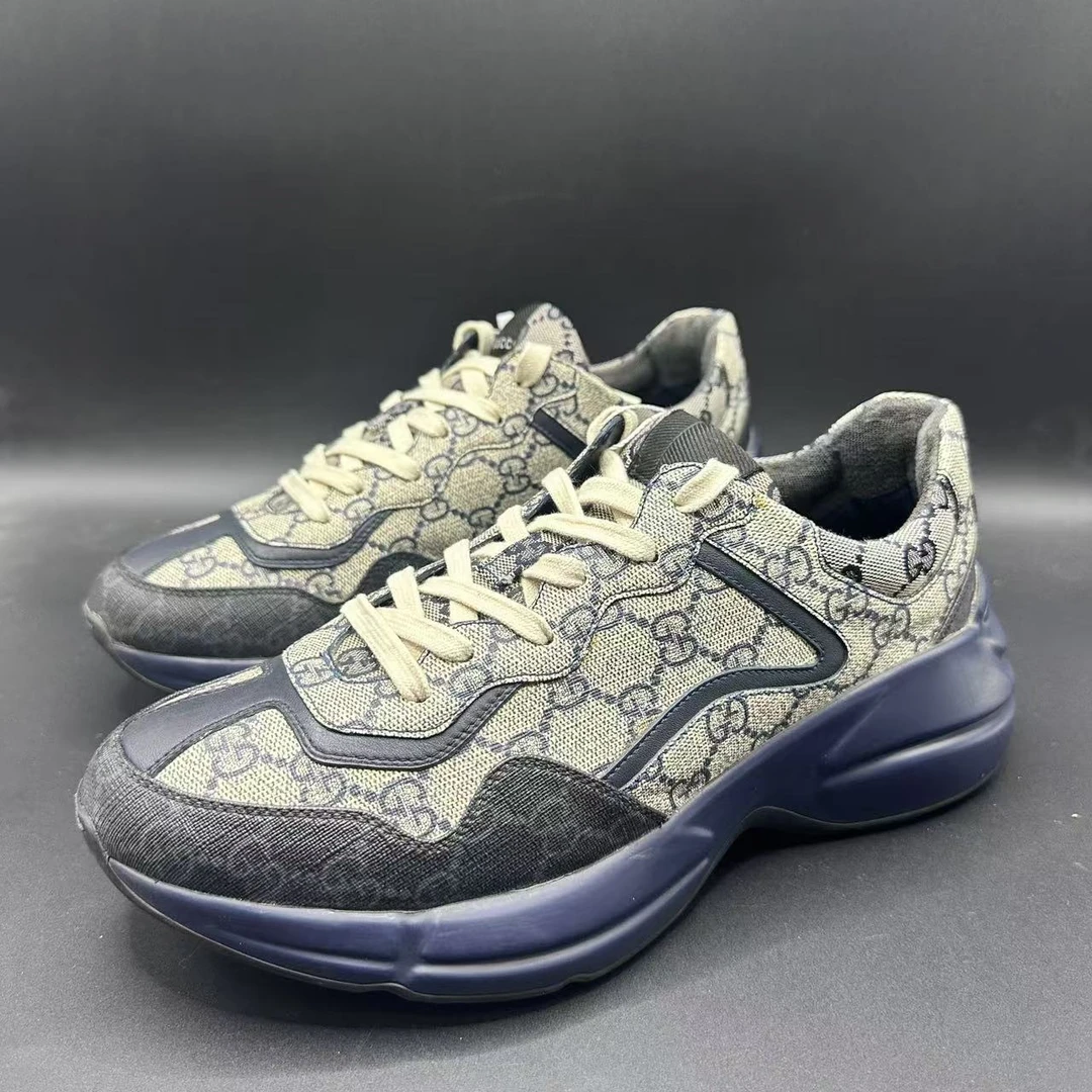 95新 GUCCI/古驰 男士时尚老花老爹鞋41码lb482