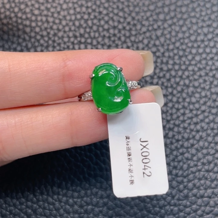 翡翠银S925镶嵌吊坠(不含链)