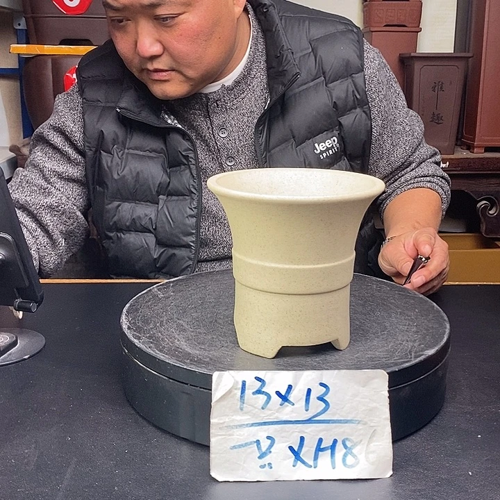 紫砂花盆货号一只XH86