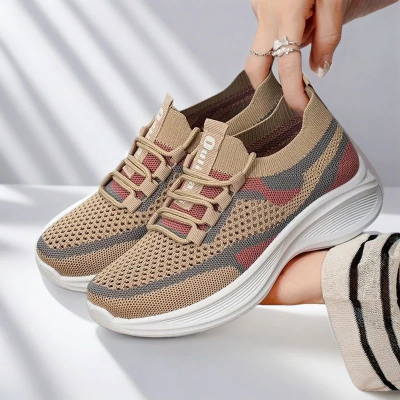 夏季网鞋女款韩版圆头时尚百搭休闲运动鞋软底防滑透气舒适鞋