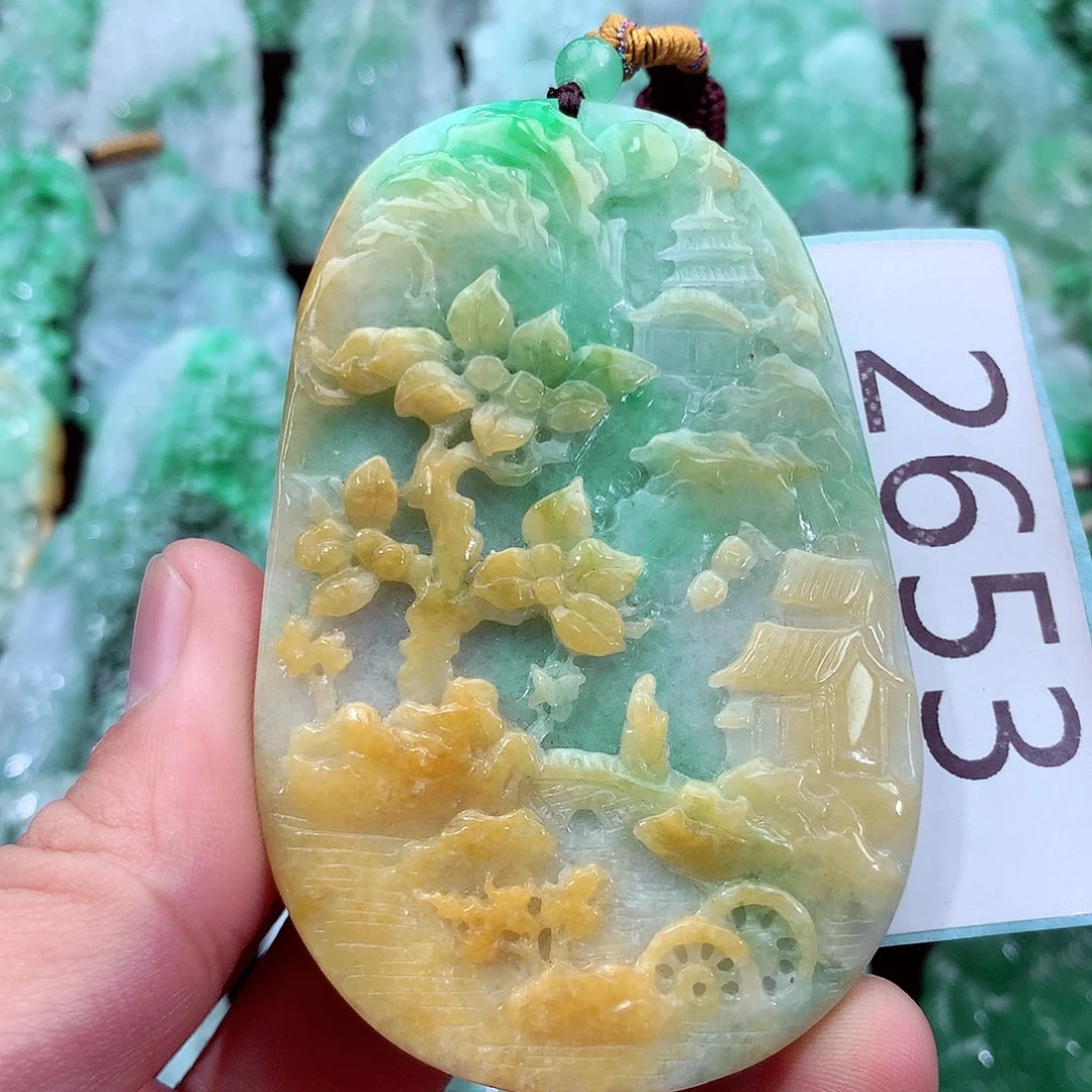 翡翠未镶嵌吊坠(不含链)