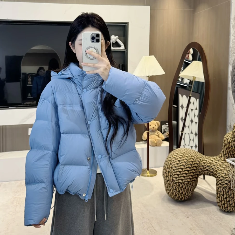 经典百搭连帽鹅绒服2025新款10-30冬季短款鹅绒服
