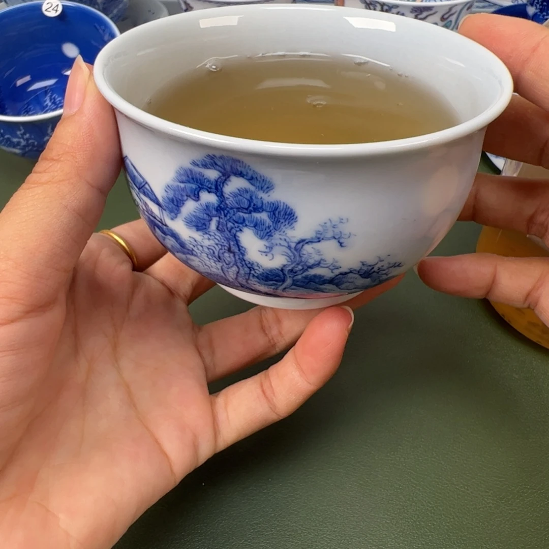 景德镇纯手工纯手绘茶具木木32