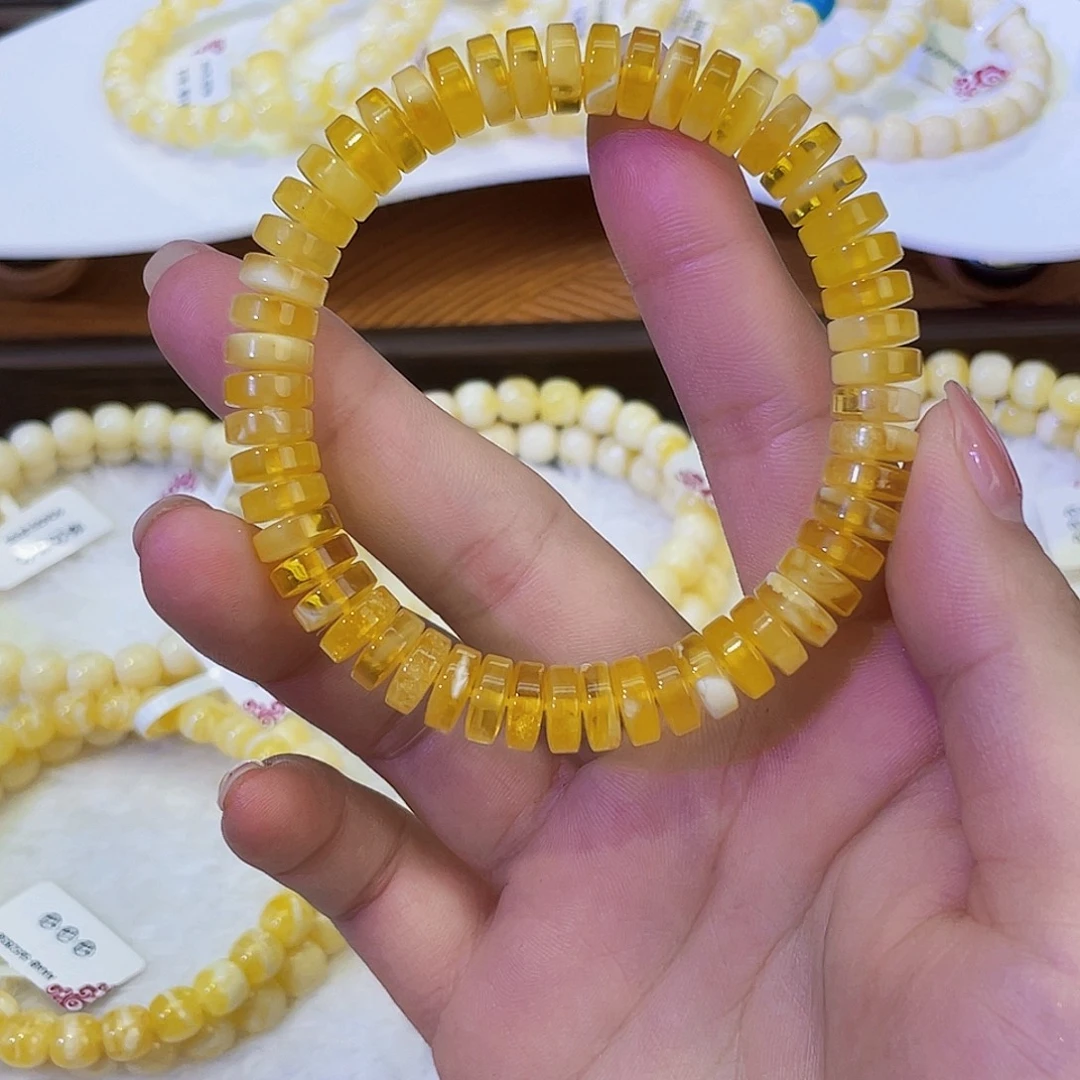 手链琥珀未镶嵌9mm药片型