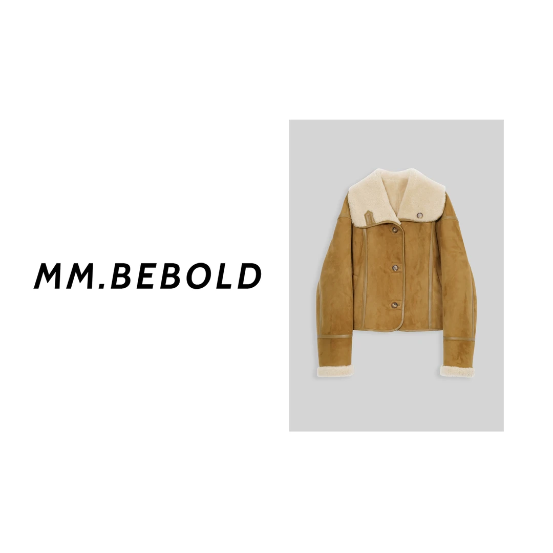 【妙姐精选】温润 大翻领两面穿皮毛短外套MO403-1