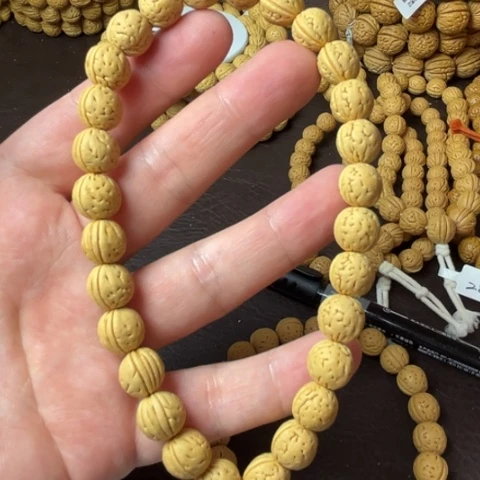 桃核手串11尺寸金豆手持