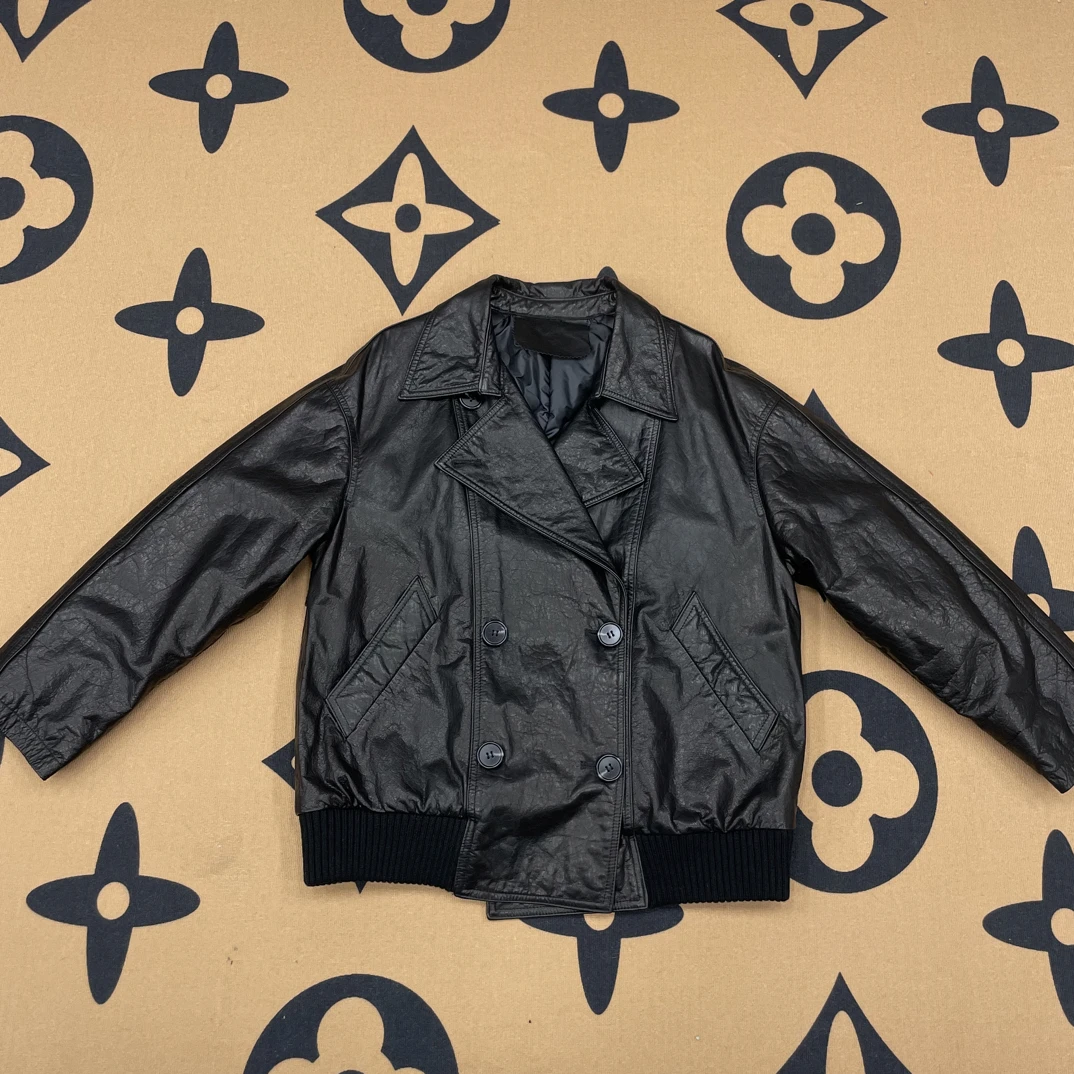 2025海宁新款25453翻领外套韩版宽松休闲设计