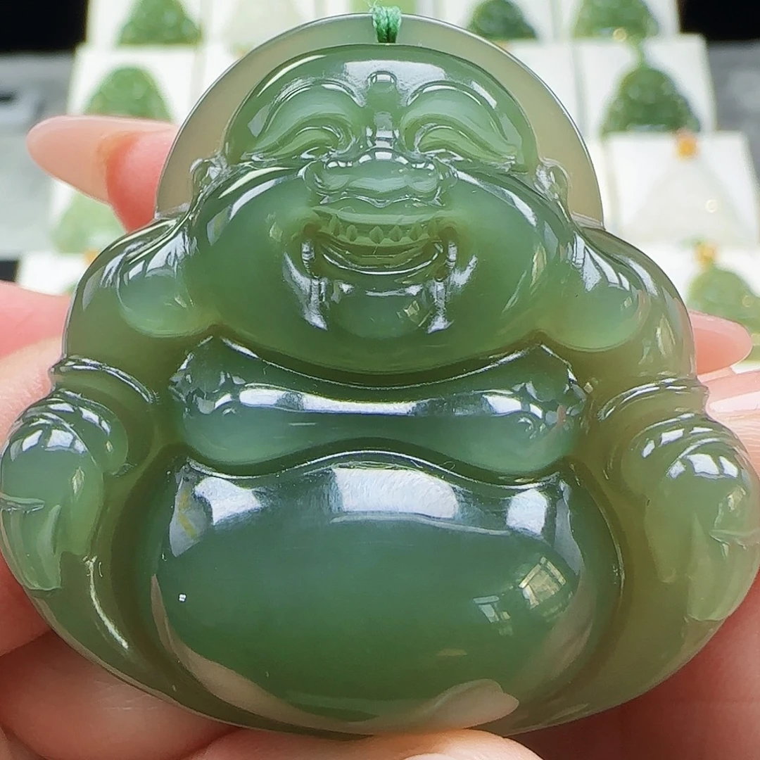 和田玉未镶嵌吊坠(赠链)