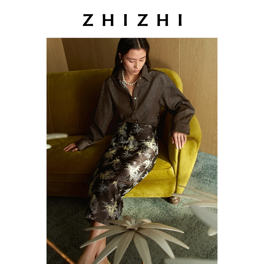 致知 花非花 花树提花风铃裙时尚印花女装半身裙26春ZZ2FSWB3044