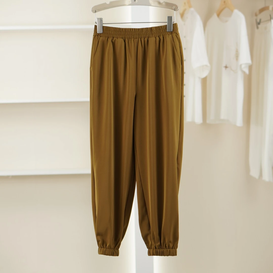 麦迪尚品 5050922 春夏简约松紧腰休闲长裤品牌撤柜女装