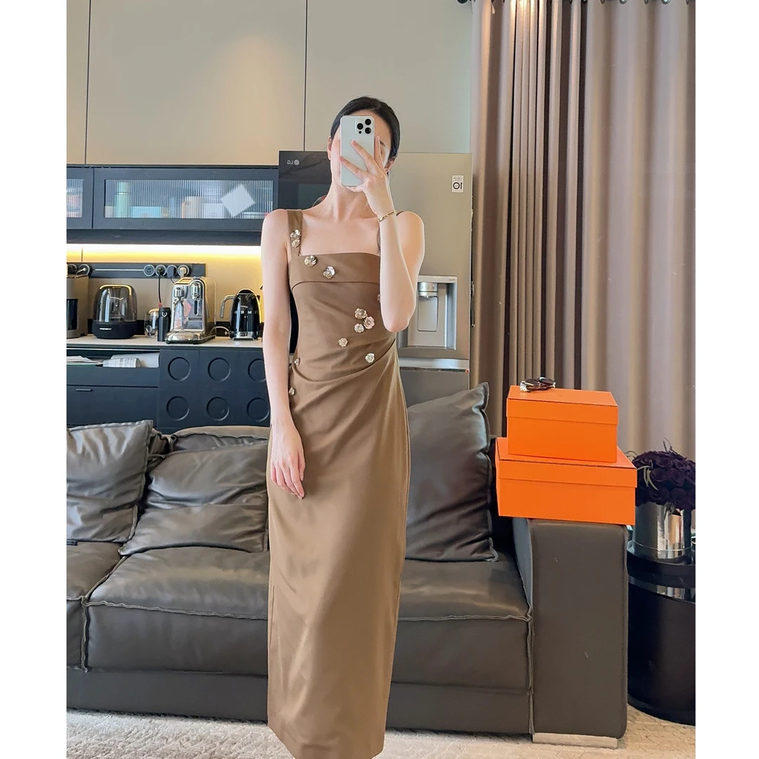 Zwinnie/詹维尼【巧克力钉花裙】吊带裙 GYT202450